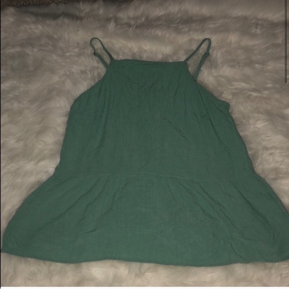 🏝Mossimo Green Tier Ruffle Top - Picture 8 of 8